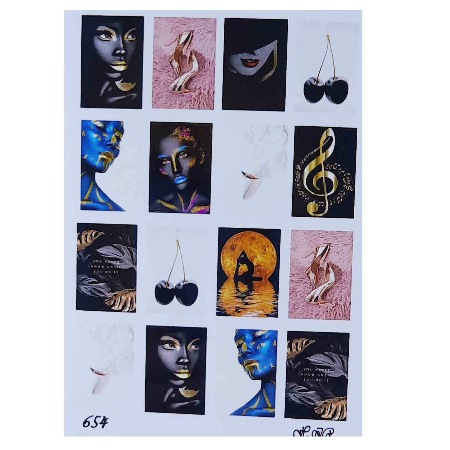 استیکر طراحی ناخن مدل Dokh