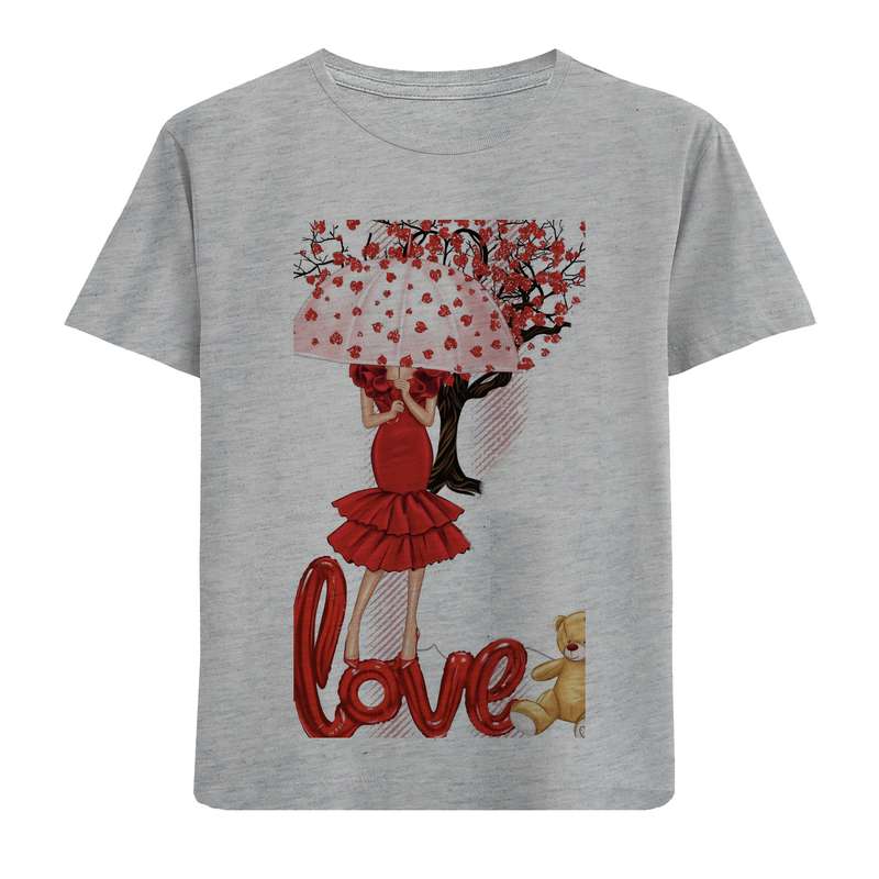 تی شرت آستین کوتاه بچگانه مدل LOVE F734