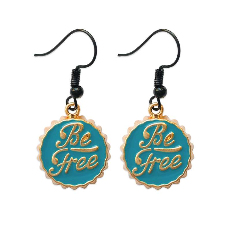 گوشواره دخترانه طرح Be Free در نوشابه کد T01 گوشواره دخترانه طرح Be Free در نوشابه کد T01