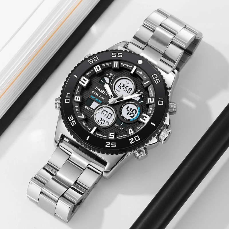 عکس شماره 3 : ساعت مچی عقربه-ای مردانه کوارتز اسکمی مدل 2205si به همراه دستبند