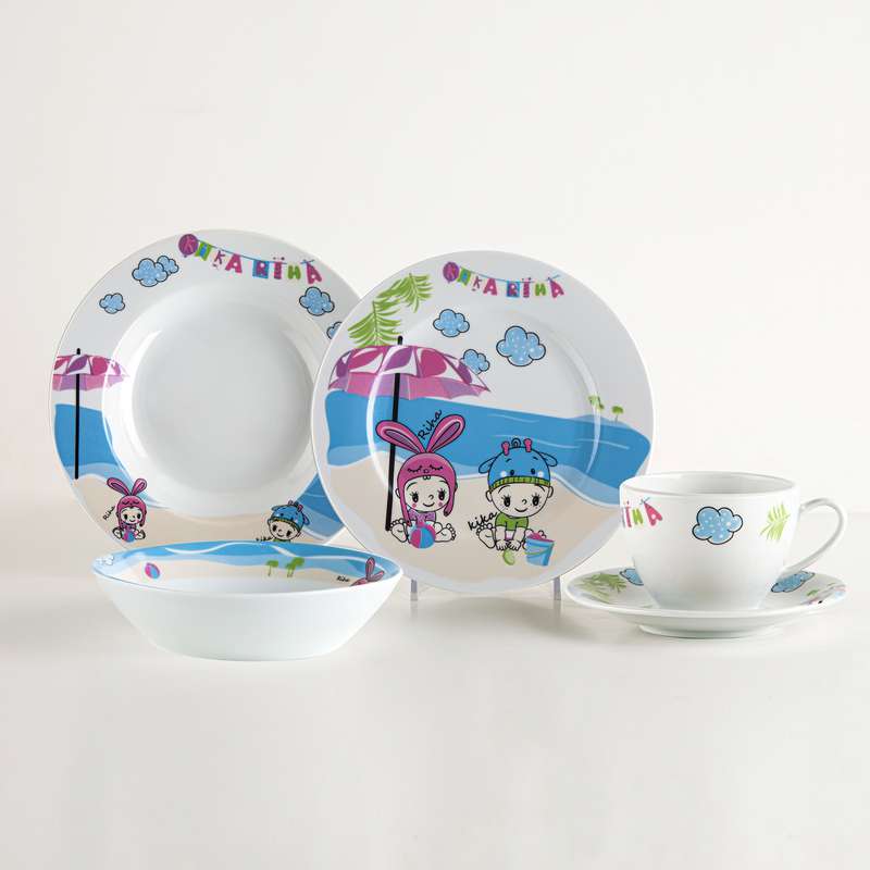 سرويس غذا خوری 5 پارچه چيني مدل کيکا و ريحا ورژن 4