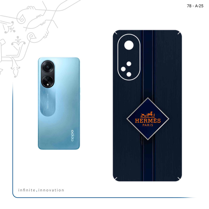برچسب پوششی ماهوت مدل Hermes_Logo مناسب برای گوشی موبایل اپو A98