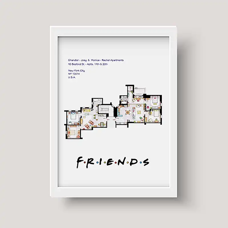 تابلو دکوراتیو طرح پلن فرندز مدل Ta-001