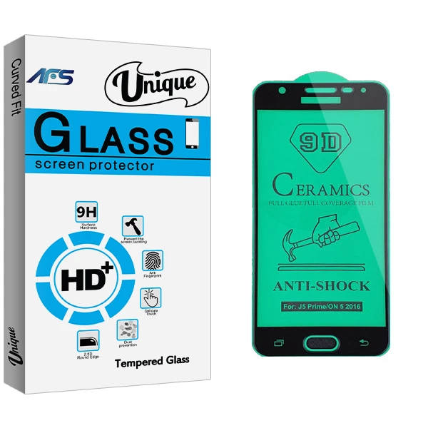 محافظ صفحه نمایش سرامیکی ای اف اس مدل Unique Glass مناسب برای گوشی موبایل سامسونگ Galaxy J5 Prime