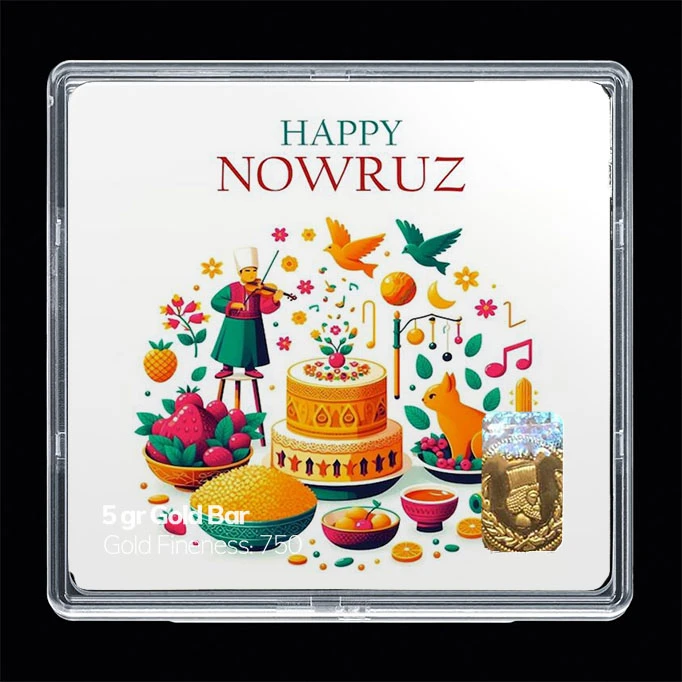 سکه گرمی طلا 18 عیار مدوپد مدل نوروز و سال نو کد SG11564 