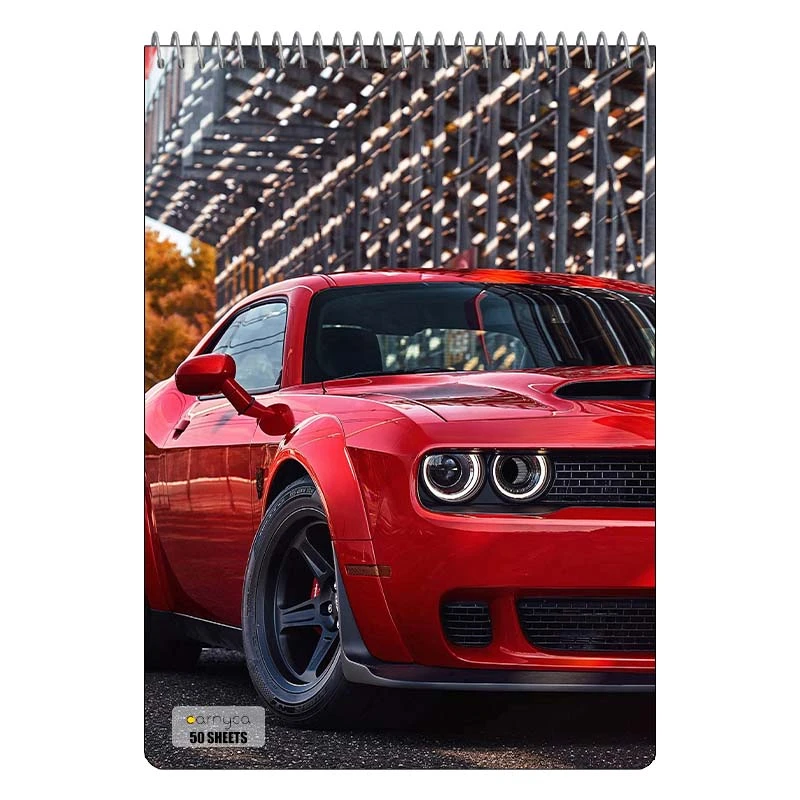 دفتر نقاشی 50 برگ سیمی کارنیکا طرح دوج چلنجر Dodge Challenger کد 26590