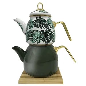 ست کتری و قوری مدل برگ درشت