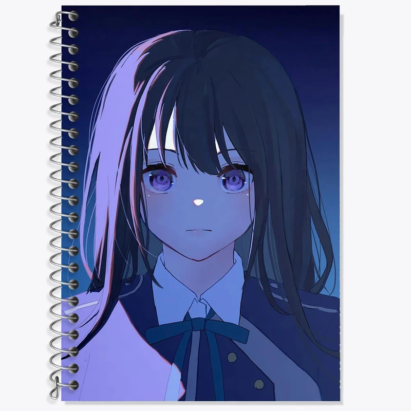 دفتر لغت 50 برگ خندالو مدل تاکینا انیمه لیکوریس ریکویل Lycoris Recoil کد 22965