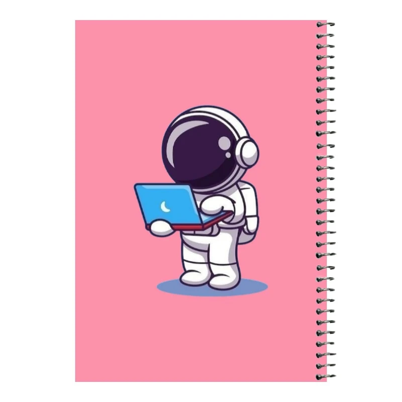 دفتر مشق 80 برگ اس جی مدل فضانورد و لپ تاپ   
