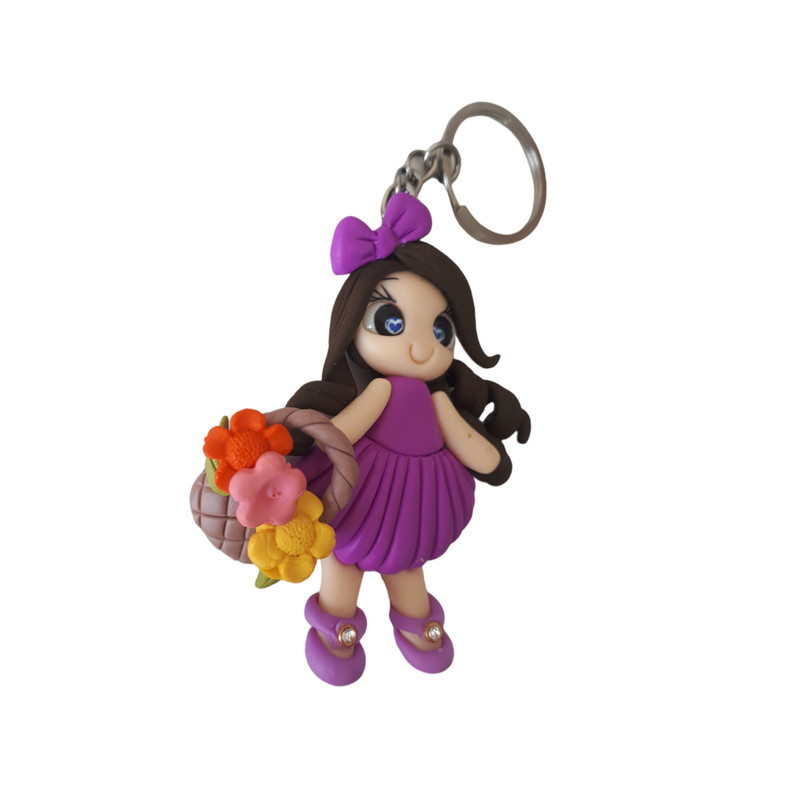 جاکلیدی دخترانه طرح گل