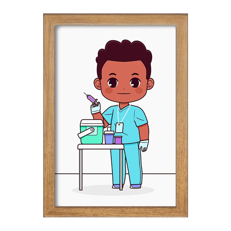 تابلو خندالو مدل پزشک و پرستار کودکانه کد 36490