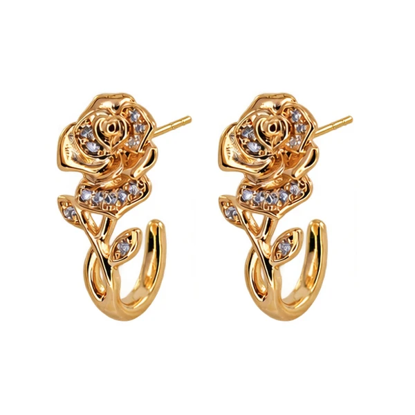 گوشواره میخی زنانه ژوپینگ مدل گل کد AAC1675