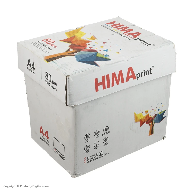 عکس شماره 8 : کاغذ a4 هیما کد h05 بسته 5 عددی