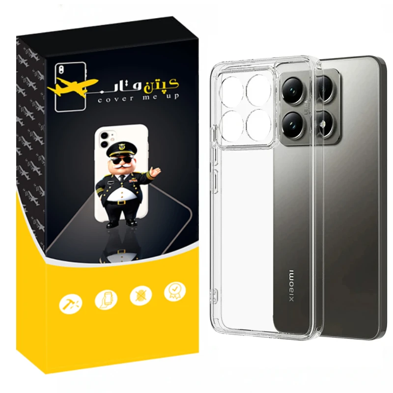 کاور کپتن قاب مدل Crystal مناسب برای گوشی موبایل شیائومی 14T