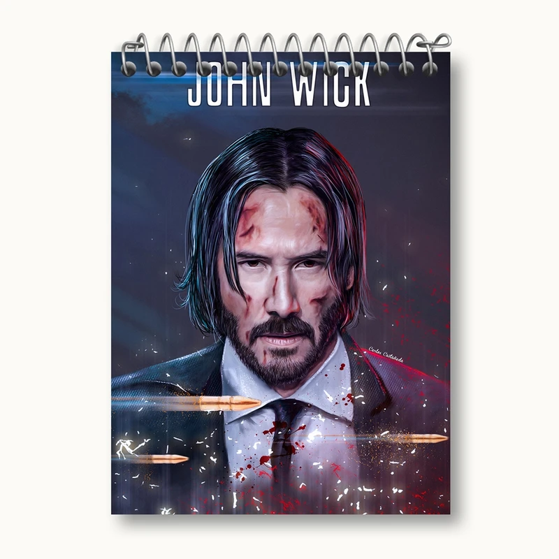 دفتر یادداشت 50 برگ خندالو مدل جان ویک John Wick کد 2950
