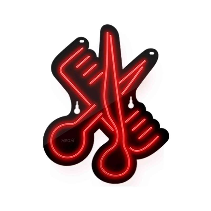 چراغ دیواری نئون دیزاین طرح Barber-BL_RD