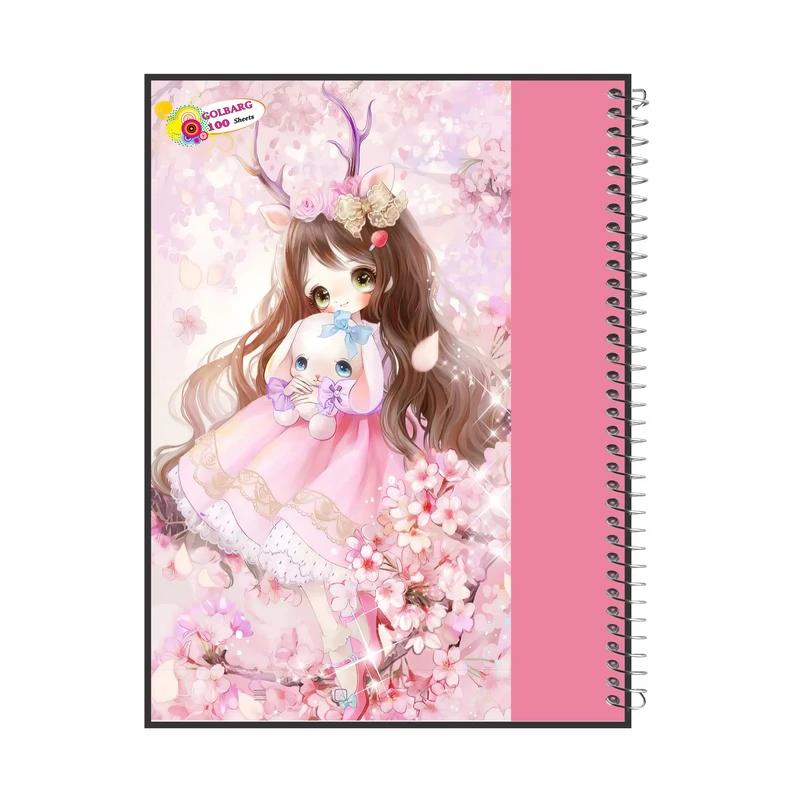 دفتر مشق 100 برگ گلبرگ طرح انیمه کد 100771
