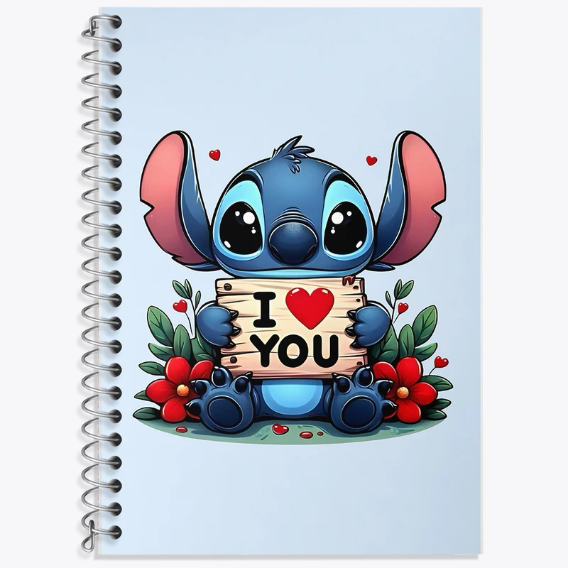 دفتر نت موسیقی 50 برگ خندالو طرح استیچ (Stitch) کد F7176