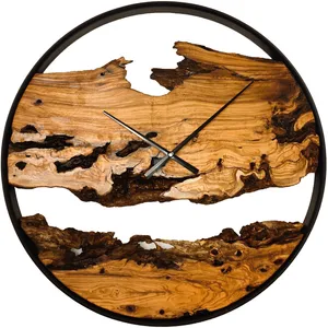 ساعت دیواری مدل روستیک چوبی