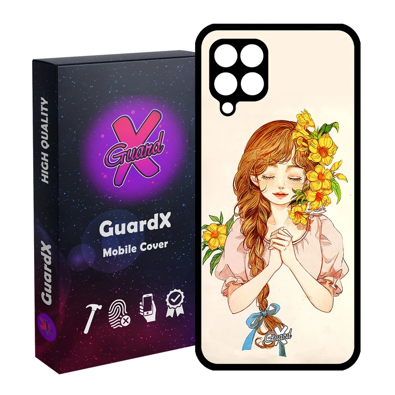 کاور گارد ایکس طرح دختر مدل Glass10317 مناسب برای گوشی موبایل سامسونگ Galaxy A12
