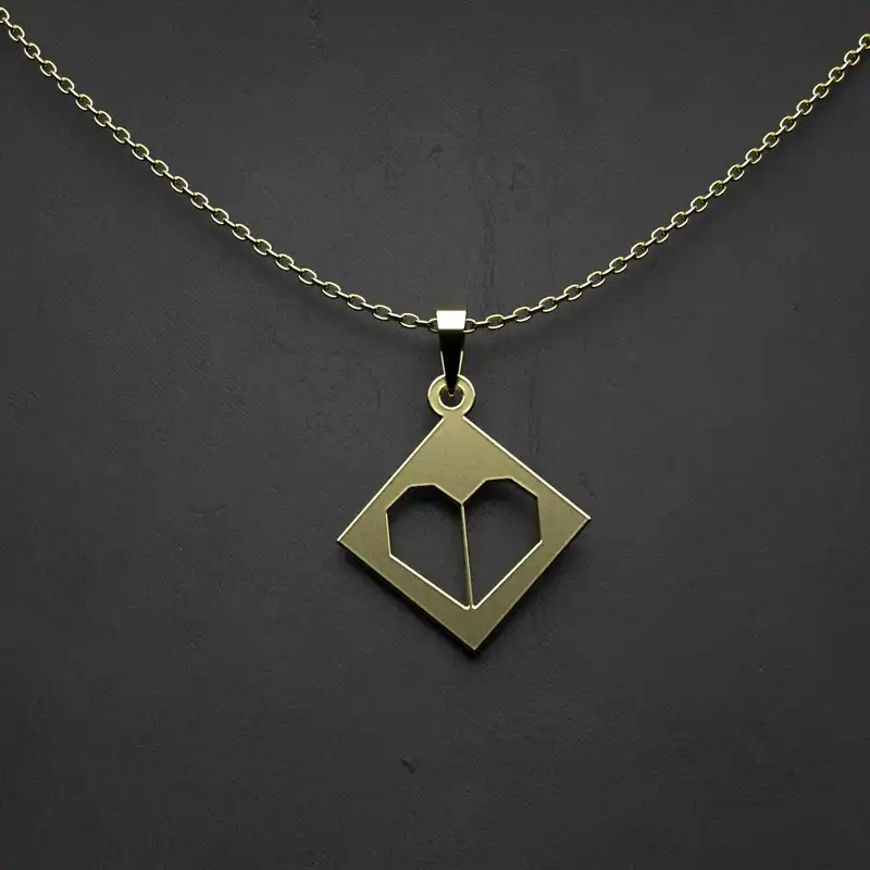 گردنبند طلا 18 عیار زنانه مدوپد مدل هندسی کد CA10571