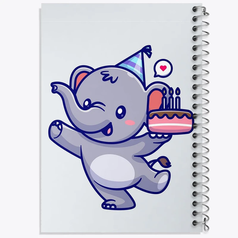 دفتر مشق 100 برگ خندالو طرح فیل کوچولو کد 29483