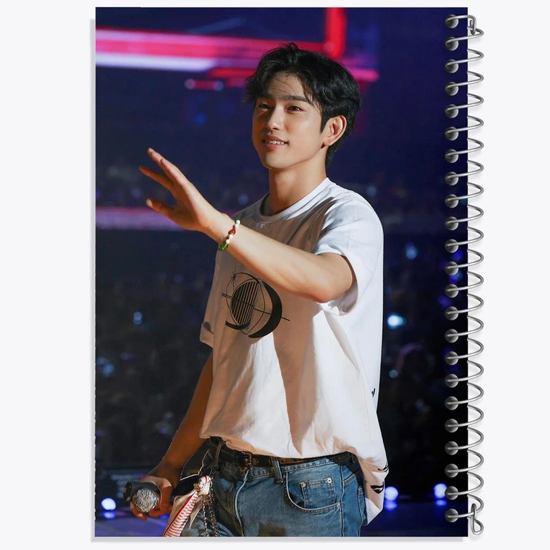 دفتر مشق 50 برگ خندالو مدل جین یونگ گروه گات سون GOT7 کد 20986