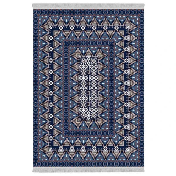 فرش پارچه‌ای دفه مدل فرشینه هازان مخمل طرح فانتزی کد 3123