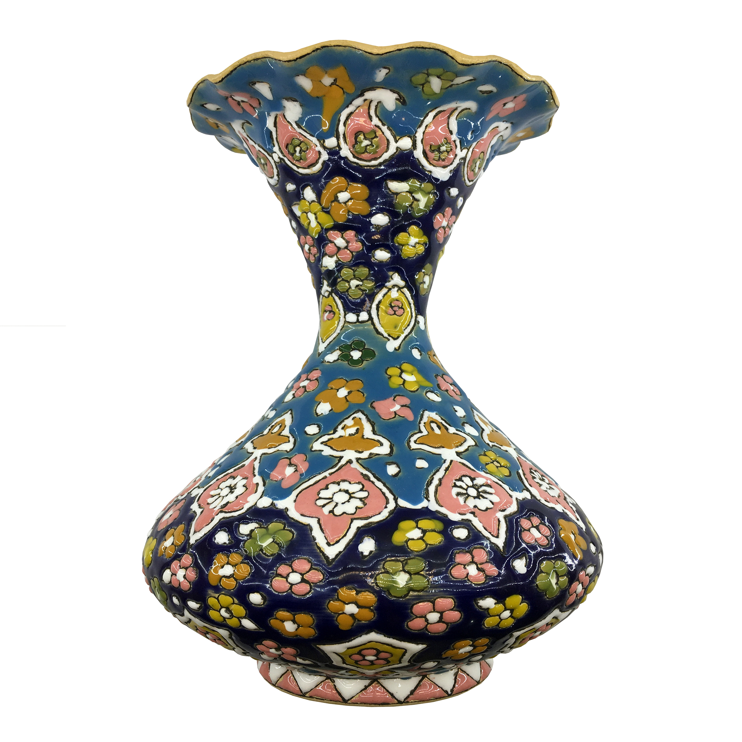 گلدان میناکاری سفالی کدhg