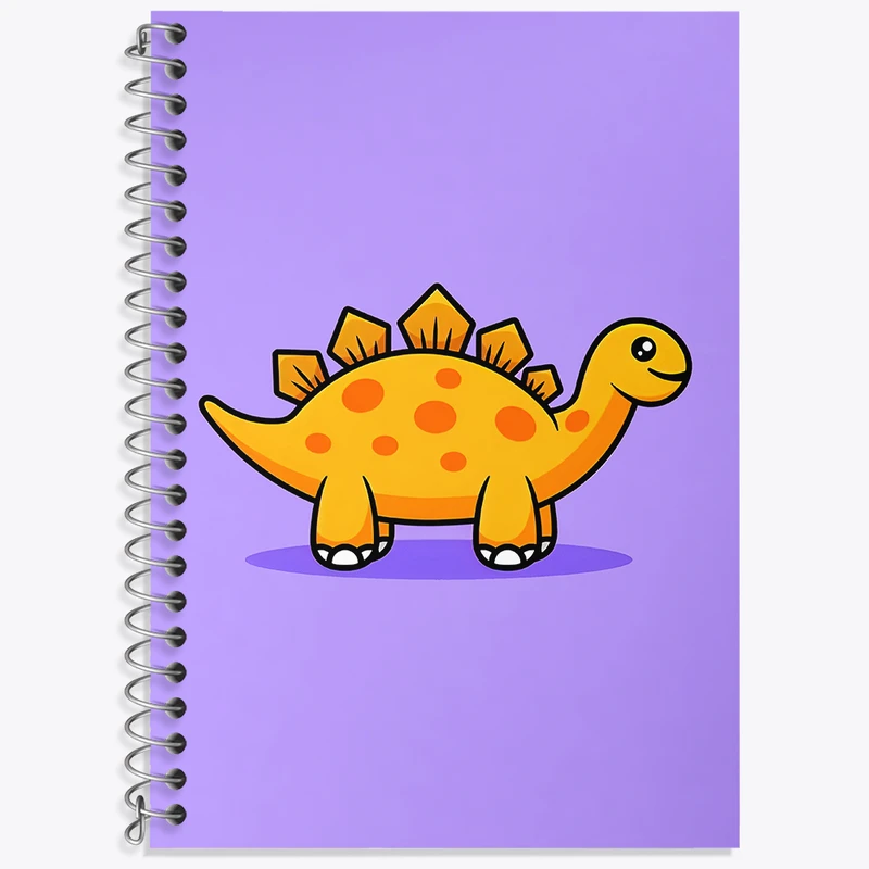 دفتر زبان 50 برگ خندالو مدل سه خط طرح دایناسور کیوت کد N5175