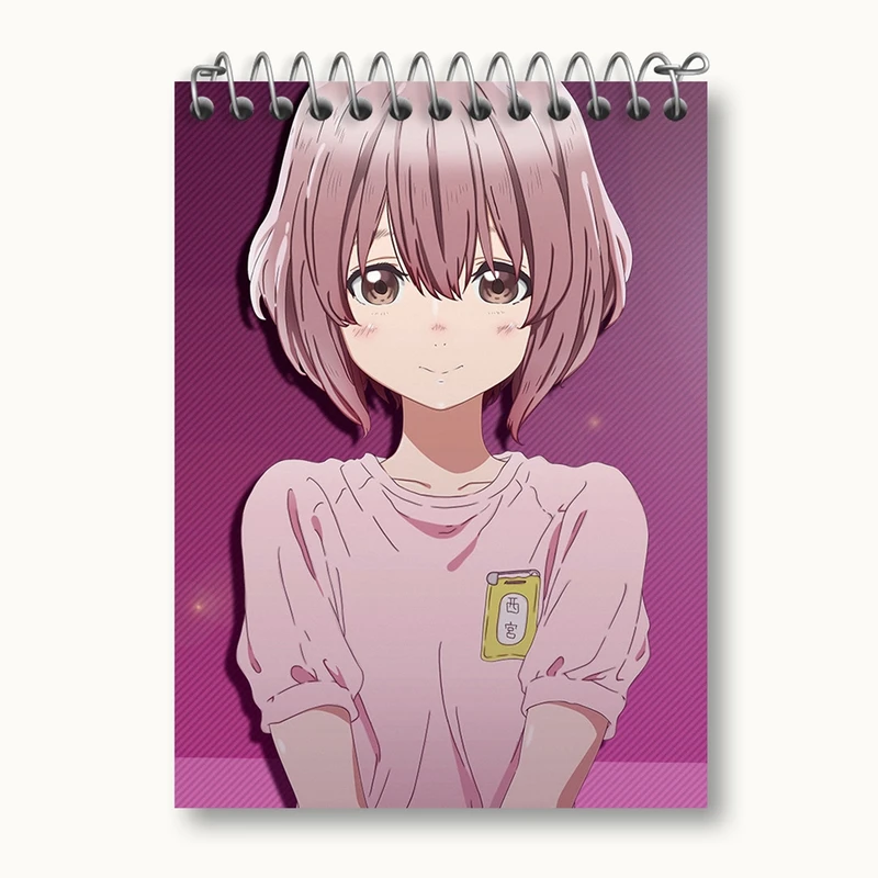 دفتر یادداشت 50 برگ خندالو مدل شوکو نیشیمیا انیمه سایلنت ویس A Silent Voice کد 15779