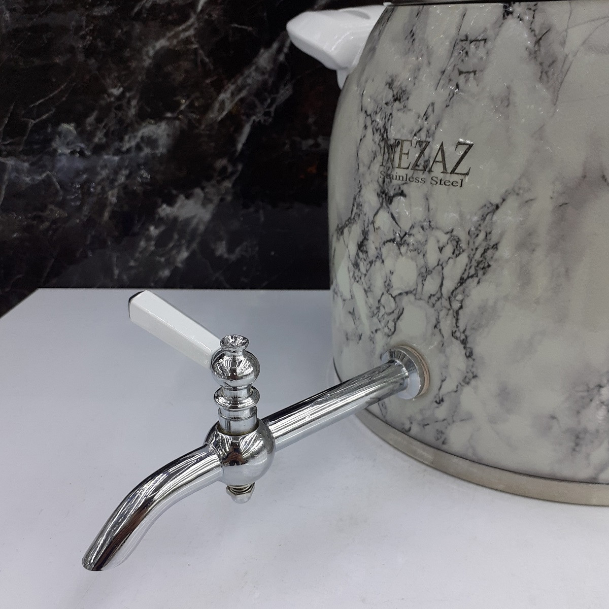 ست کتری و قوری نزاز مدل قالب ترک طرح سنگ