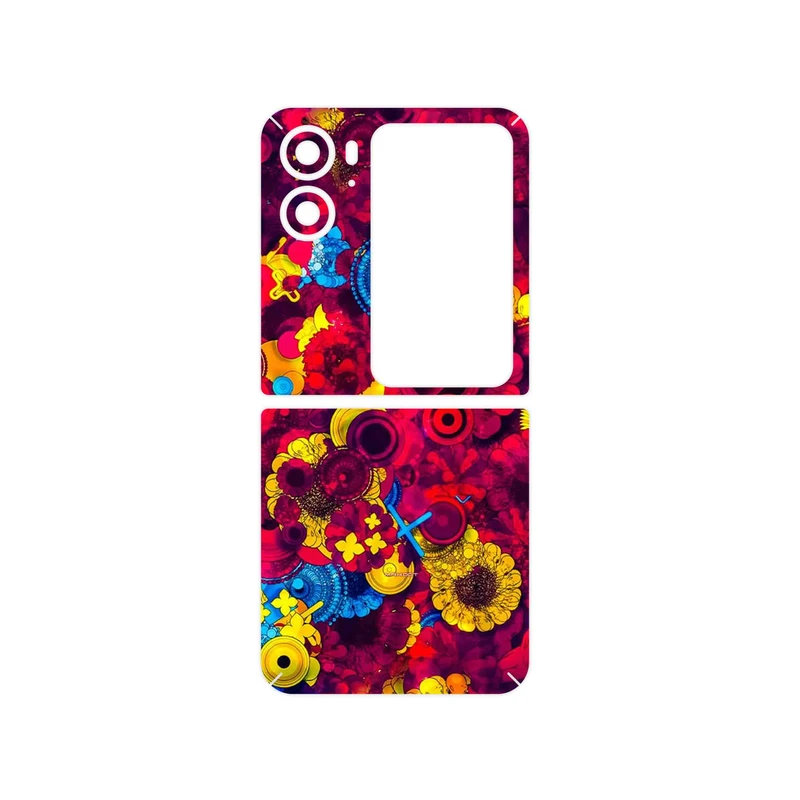 برچسب پوششی ماهوت مدل Vector Flower Garden Digital Art مناسب برای گوشی موبایل اپو Find N2 Flip