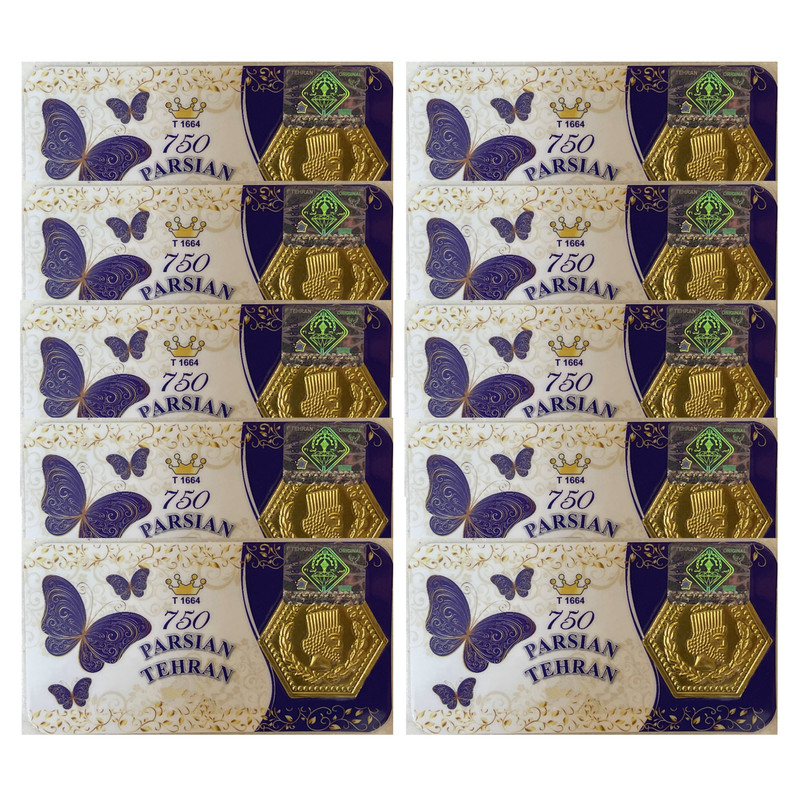 سکه گرمی طلا 18 عیار پارسیان تهران مدل K412 مجموعه 10 عددی