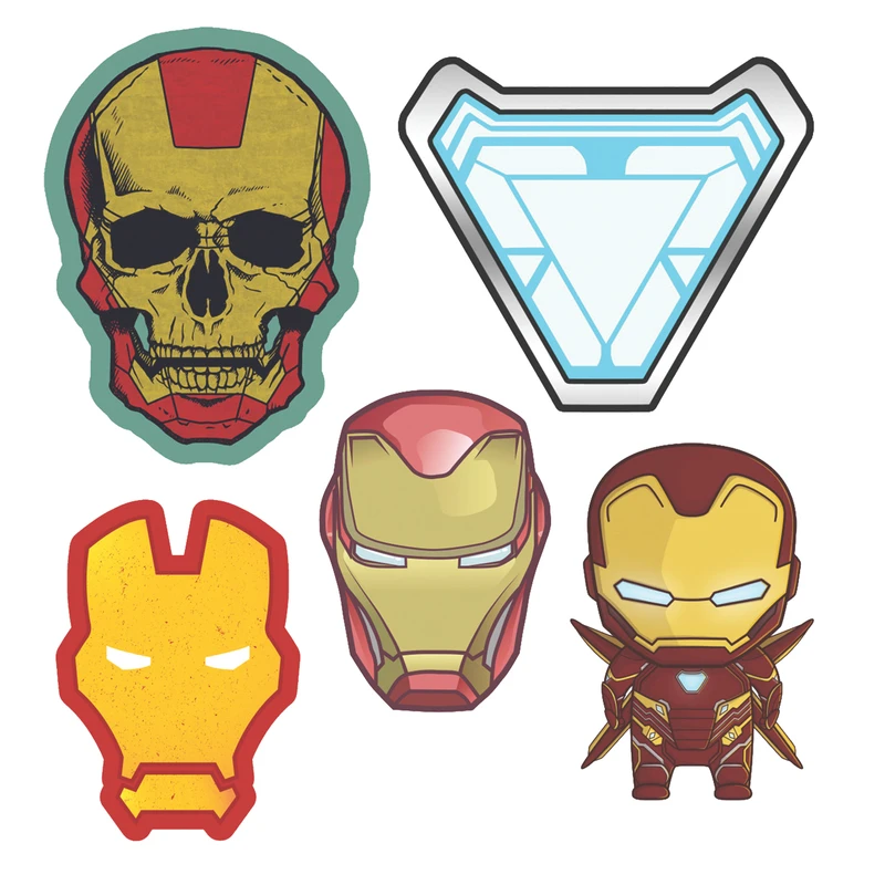استیکر لپ تاپ طرح Marvel کد 1001 مجموعه 5 عددی