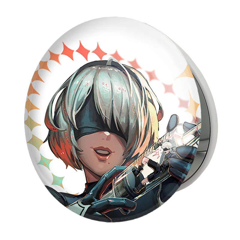 آینه جیبی خندالو طرح بازی نیر اتوماتا (Nier Automata)  مدل تاشو کد 31595