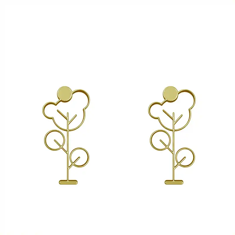 گوشواره طلا 18 عیار زنانه مدوپد مدل درخت کد GA1-15789