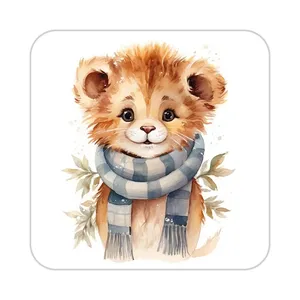 زیر لیوانی کاکتی طرح شیر مدل mp24312