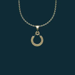 گردنبند طلا 18 عیار زنانه مدوپد مدل هندسی کد BB2-1-1257