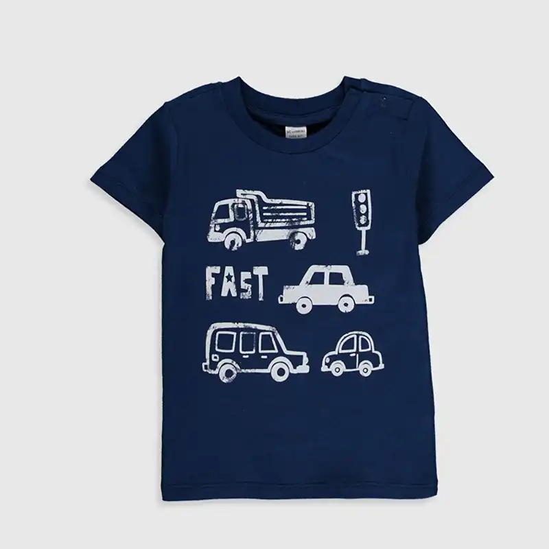 ست تی شرت و شلوارک نوزادی ال سی وایکیکی مدل 0S1489Z1