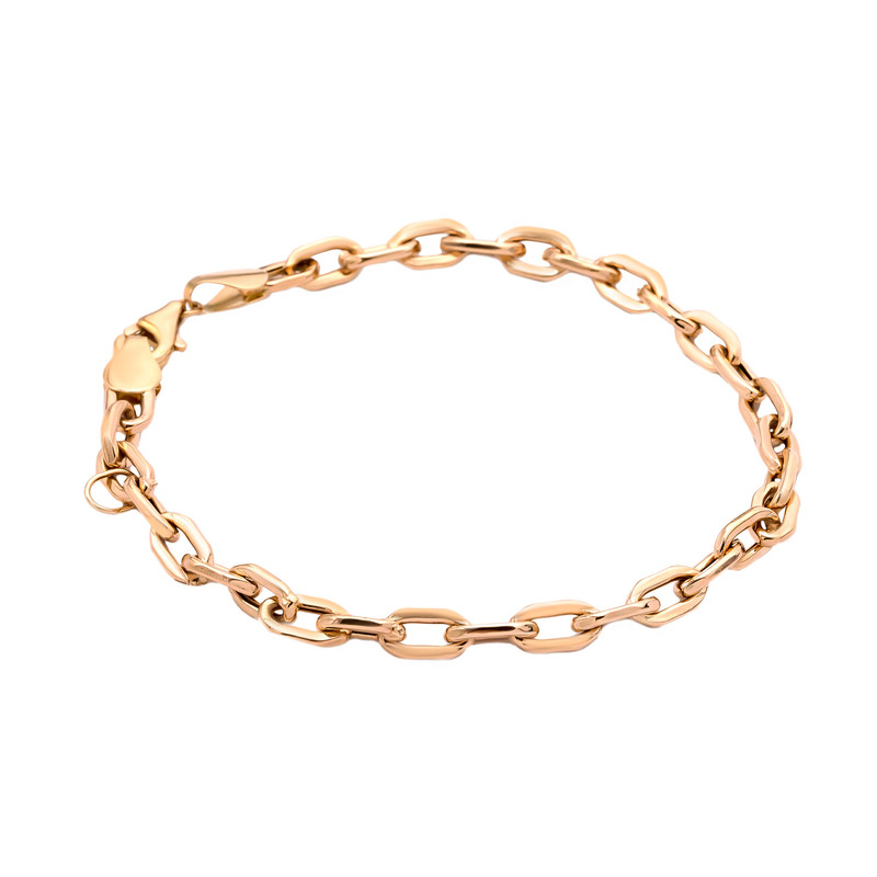 دستبند زنجیری طلا 18 عیار زنانه الی گالری مدل هرمس درشت