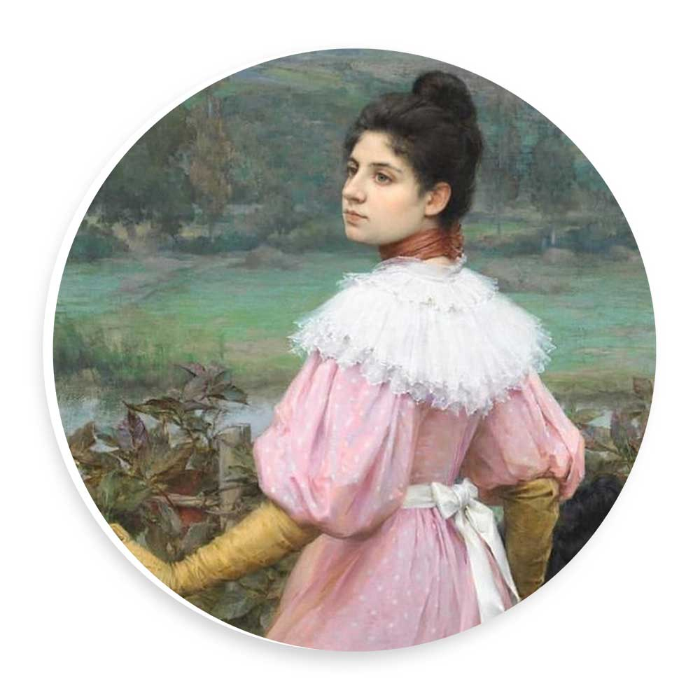 دیوارکوب طرح بانو و بیشه زار مدل wtb305