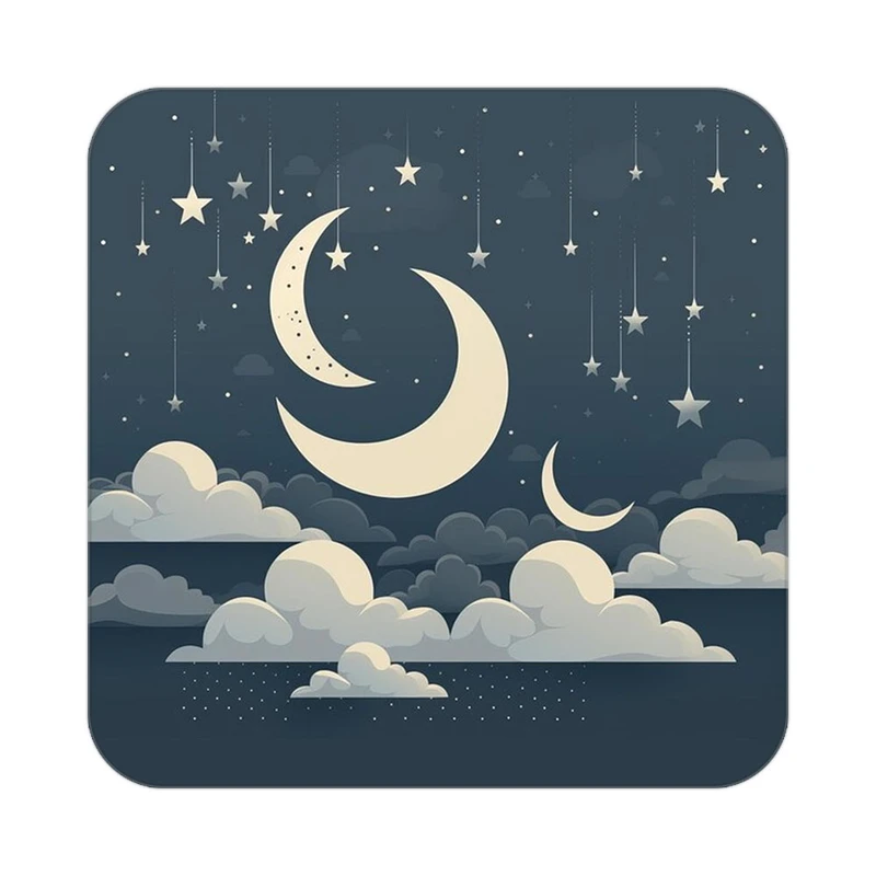 زیر لیوانی کاکتی طرح ماه و ستاره مدل mp53203