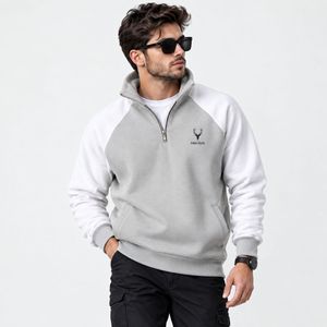 سویشرت مردانه دورس داخل کرکی طرح حروف مدل aley8900