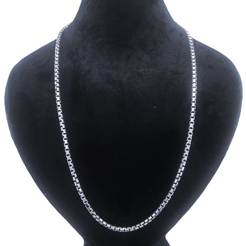 زنجیر نقره مردانه گالری ظهیرالدینی مدل ونیزی دامله VNZD-LX-60-65