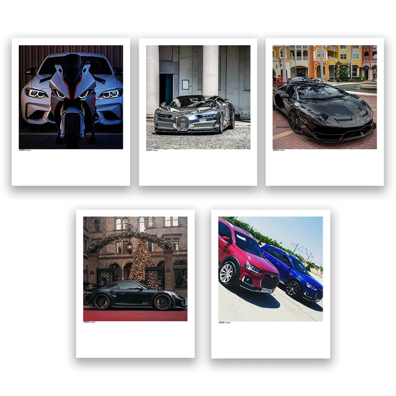 آویز تزیینی عرش مدل فانتزی ماشین اسپرت کد Asa5479 مجموعه پنچ عددی