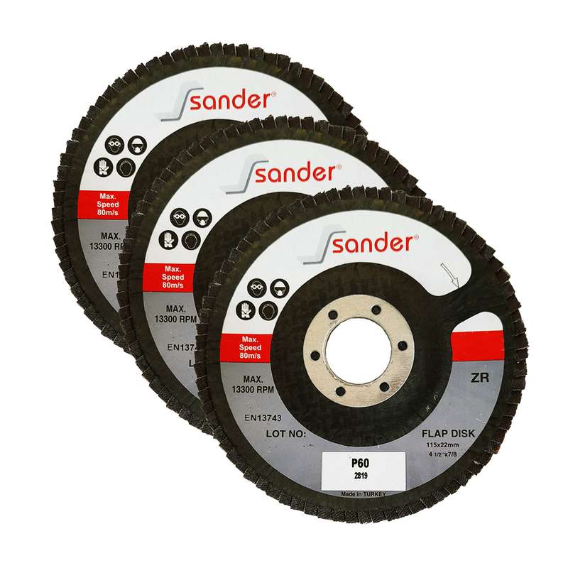 سنباده فلاپ دیسک ساندر مدل RO - 52 مجموعه سه عددی