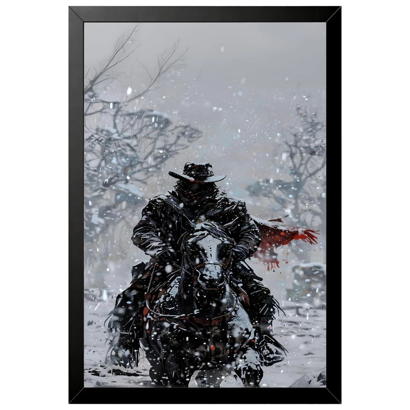 تابلو بکلیت طرح گیمینگ ردد red dead redemption 2 مدل B-po2286 فریم مشکی
