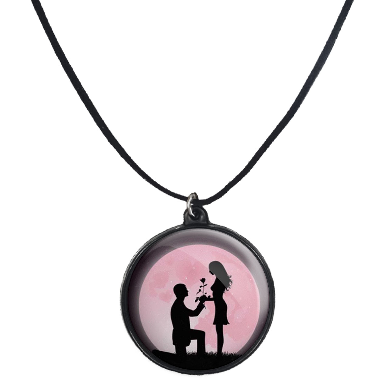 گردنبند پرمانه طرح عاشقانه کد pmb.5324 مدل دو طرفه