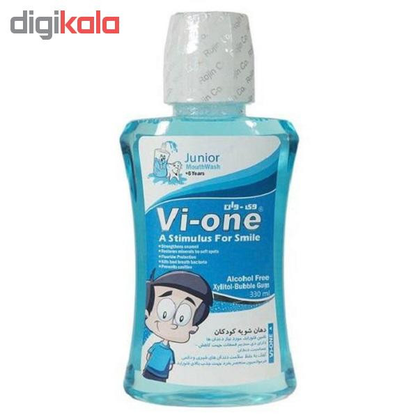 دهان شویه وی وان Junior Mouth Wash حجم 330 میلی لیتر مجموعه 4 عددی